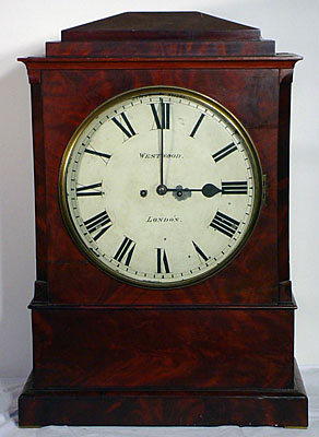 Large mahogany bracket clock by Westwood of London, ca. 1830