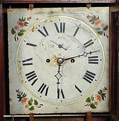 Mahogany "Salem Bridge" eight day weight powered shelf clock with brass movement made by S. Clark, Salem Bridge, Connecticut, circa 1835