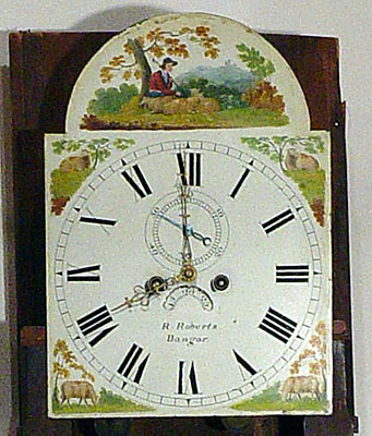 Welsh inlaid mahogany longcase clock